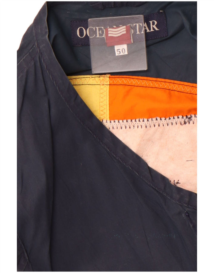 OCEAN STAR Herre Graphic Utility Gilet IT 50 Large Navy Blue Colourblock