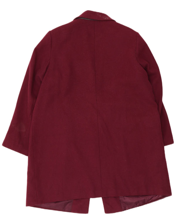 Marks & Spencer Dame Overfrakke UK 20 2XL Burgundy Polyester