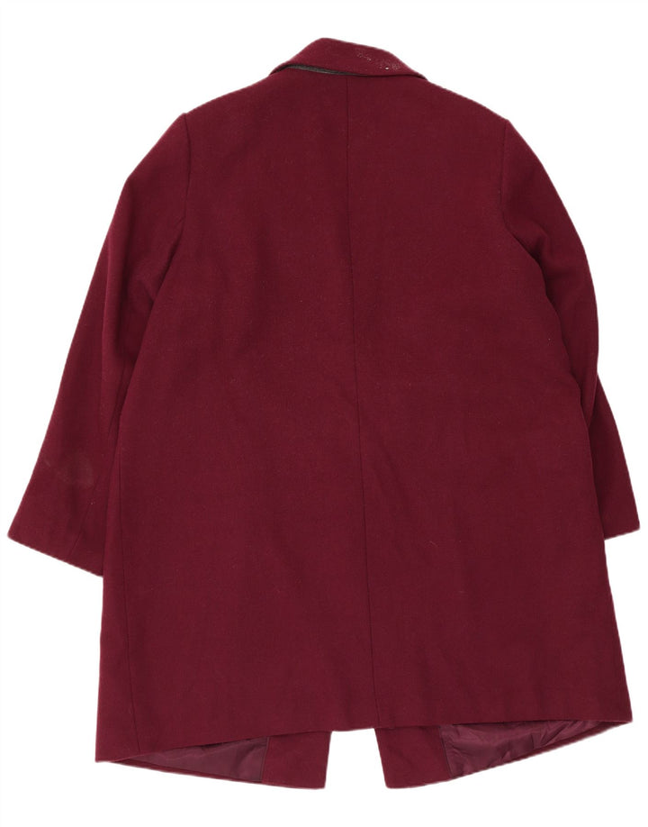 Marks & Spencer Dame Overfrakke UK 20 2XL Burgundy Polyester