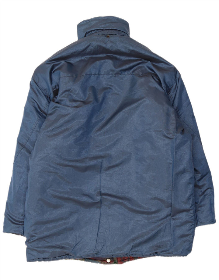 Vintage herre vendbar polstret jakke UK 40 Stor flerfarvet geometrisk