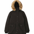 Superdry Parkajakke med hætte til kvinder UK 12 Medium Sort Nylon