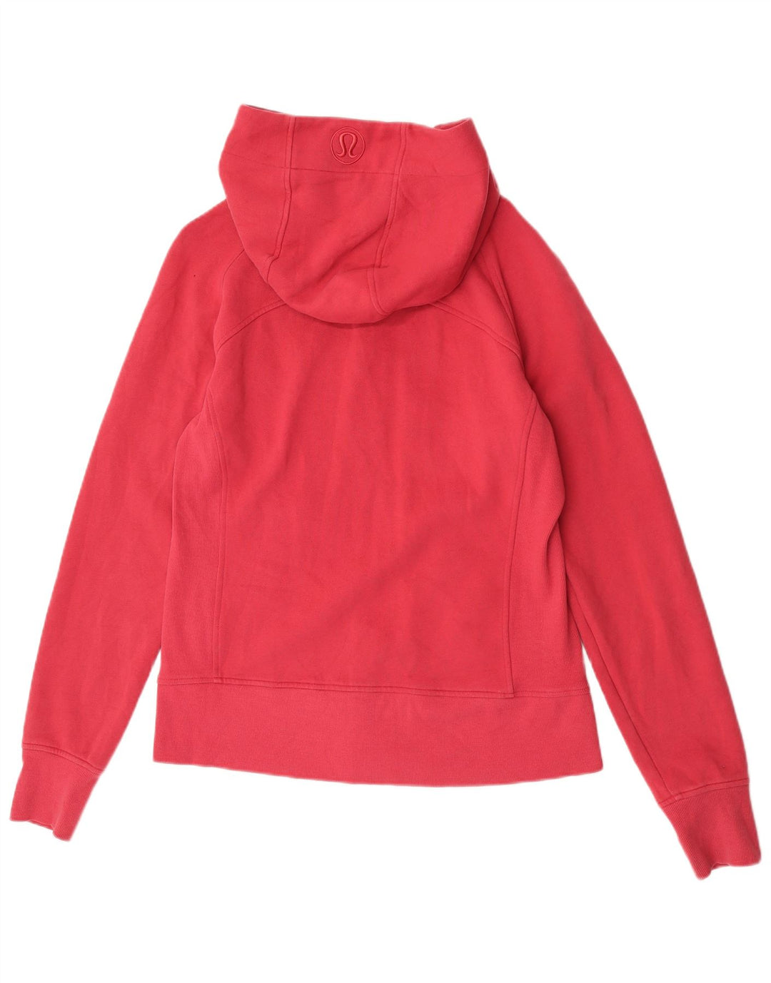 Lululemon Dame Hættetrøje Sweater US 12 Stor Rød Bomuld