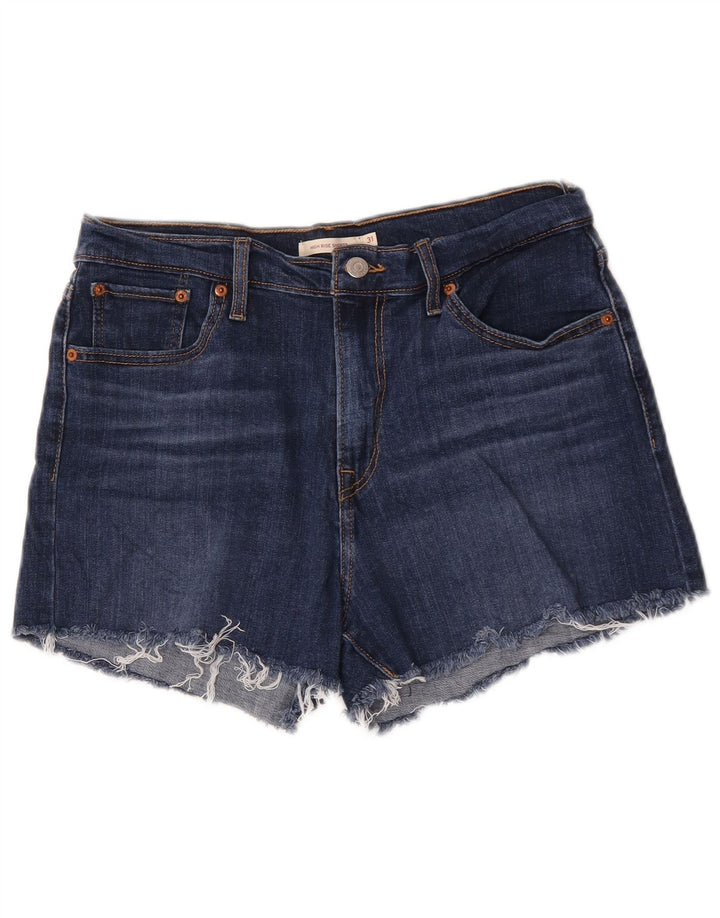 Levi's højtaljede denimshorts til kvinder W31 mellemblå bomuld