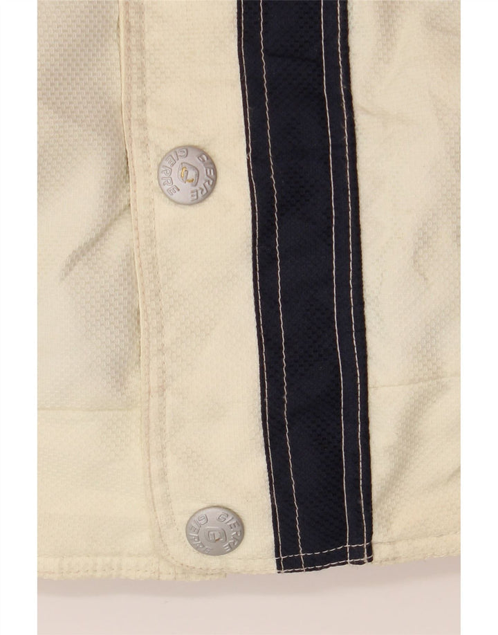 Gierre Skijakke med hætte til mænd IT 48 Medium Off White Colourblock Polyester