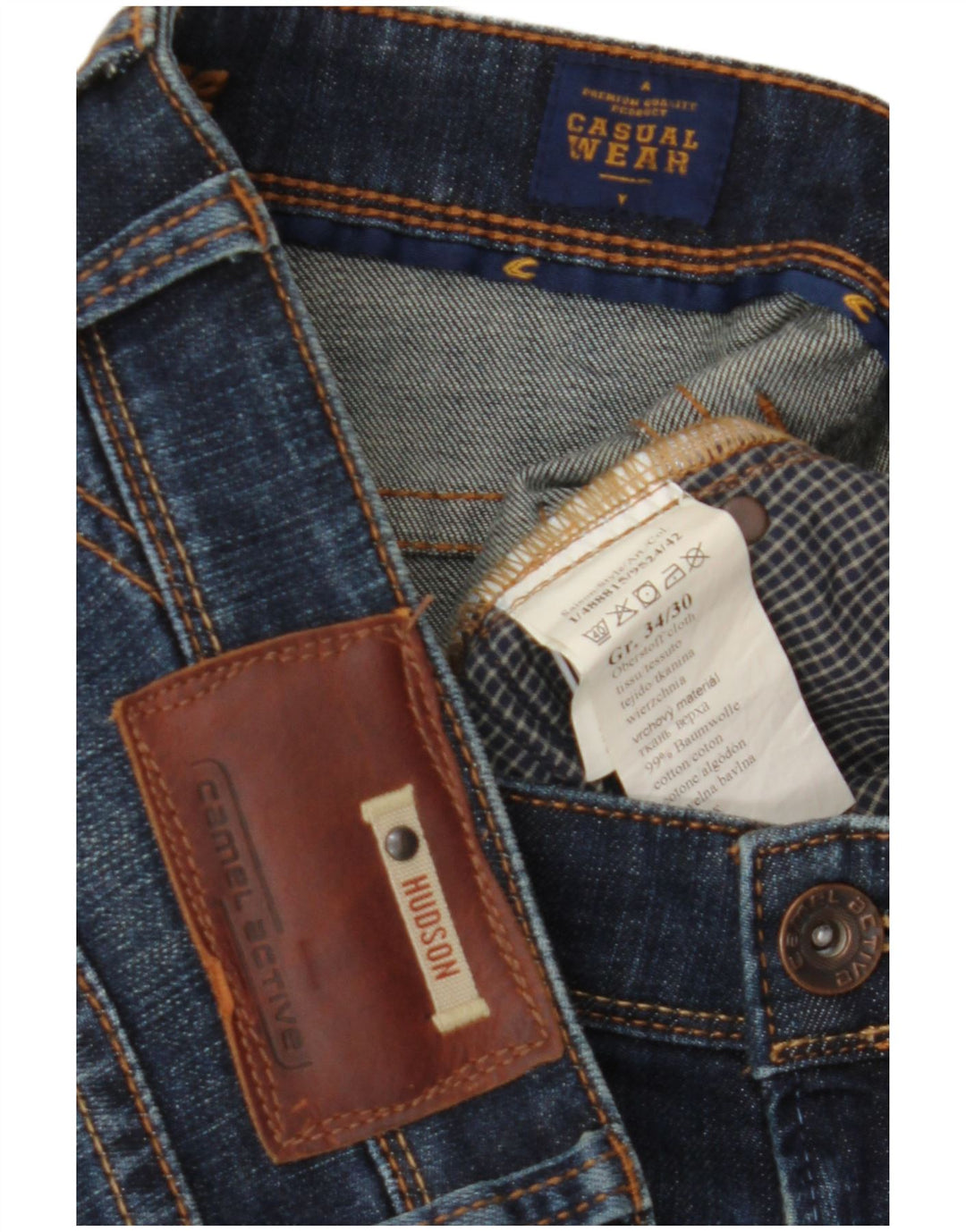 Camel Active Herre Hudson Straight Jeans W34 L30 Marineblå Bomuld
