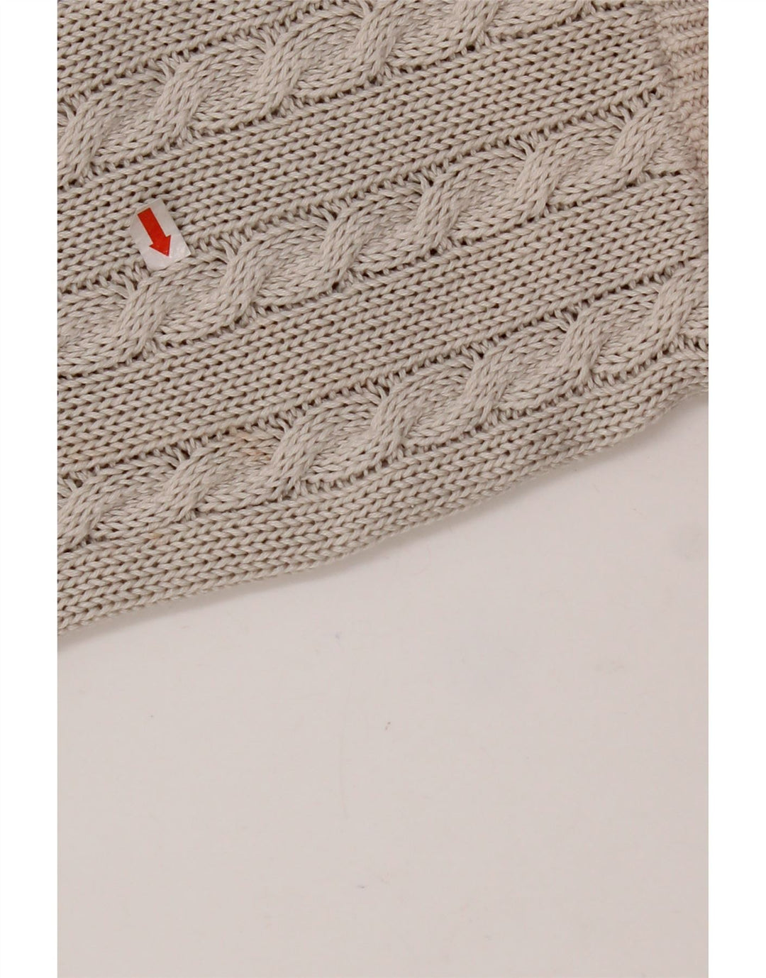 VINTAGE Dame sweater med rund hals DK 14 Medium Grey Fair Isle Cotton