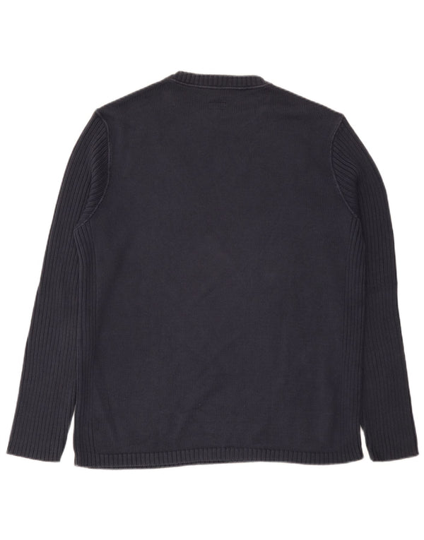 Armani Jeans Herre Jumper Sweater med rund hals XL marineblå bomuld