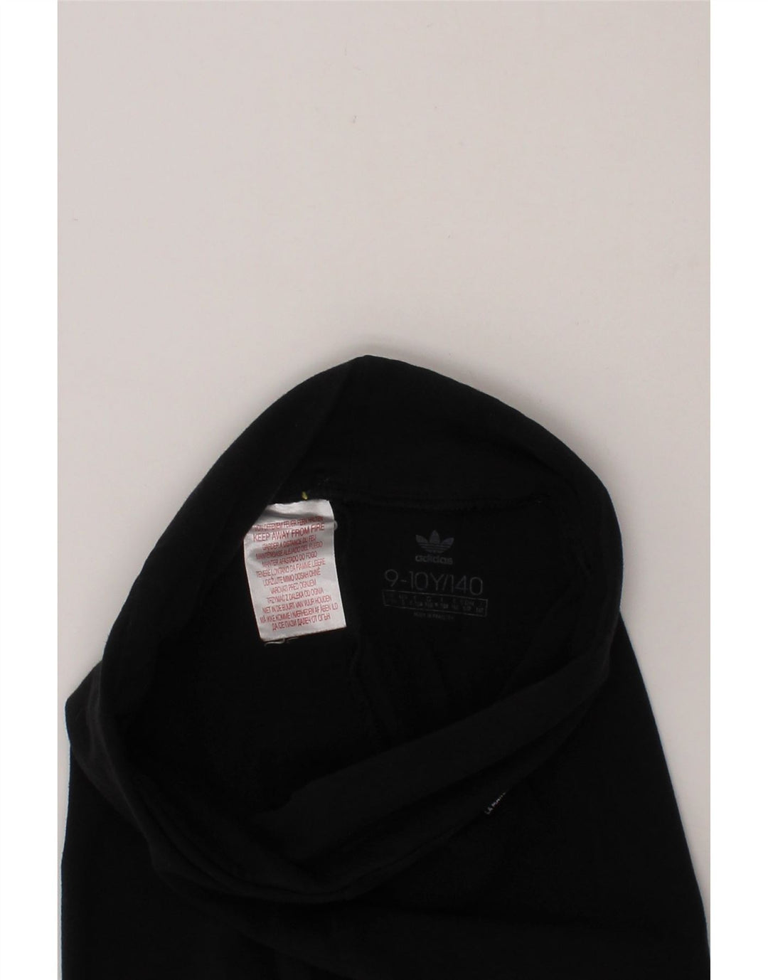 ADIDAS Girls Graphic Leggings 9-10 Years Black Vintage Adidas and Second-Hand Adidas from Messina Hembry 