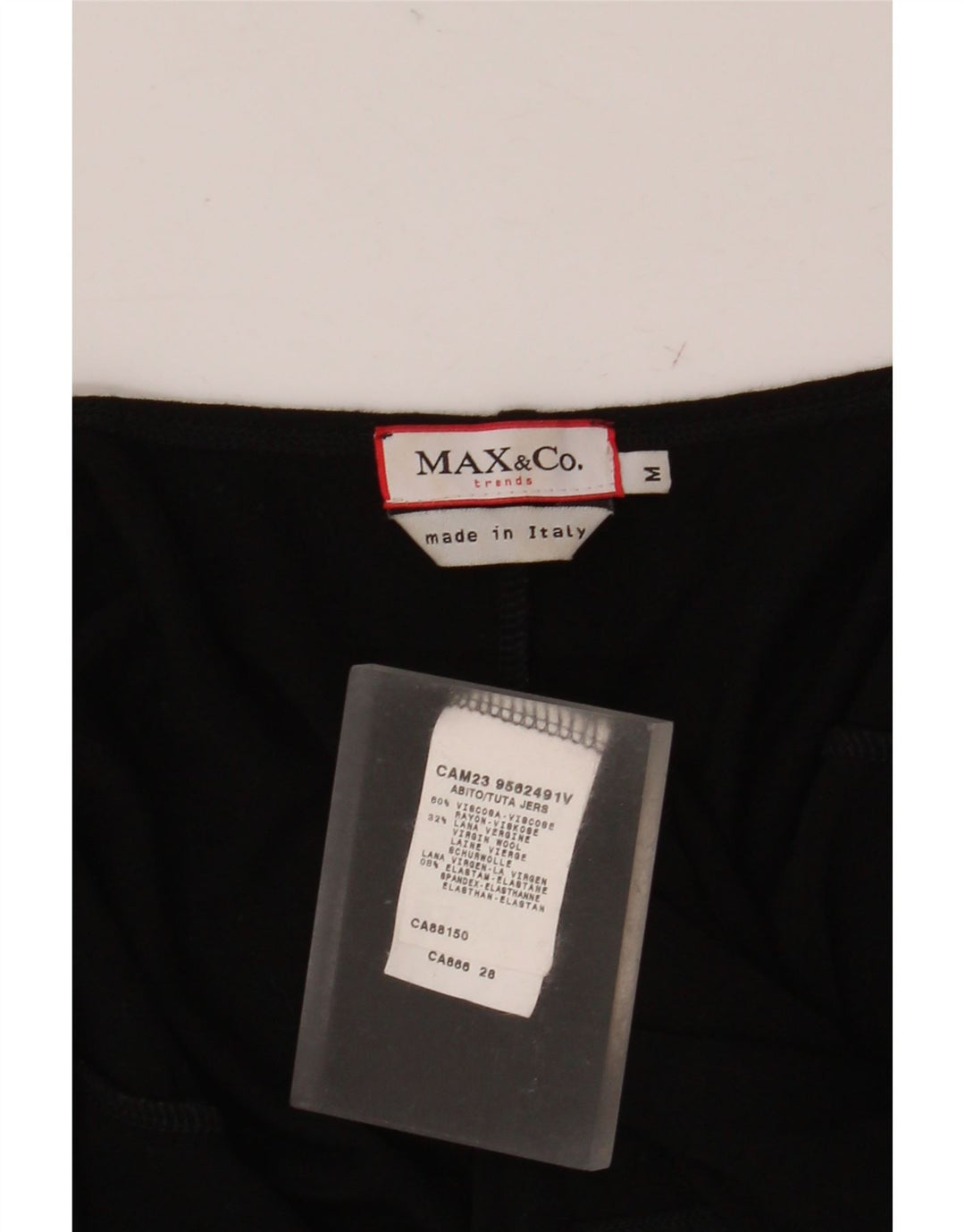 MAX & CO. Ærmeløs asymmetrisk kjole til kvinder UK 12 Medium Black Viscose