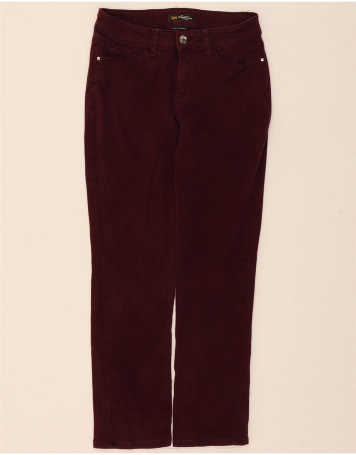 LEE Womens Regular Fit Mid Rise Straight Jeans W30 L27 Burgundy Vintage Lee and Second-Hand Lee from Messina Hembry 