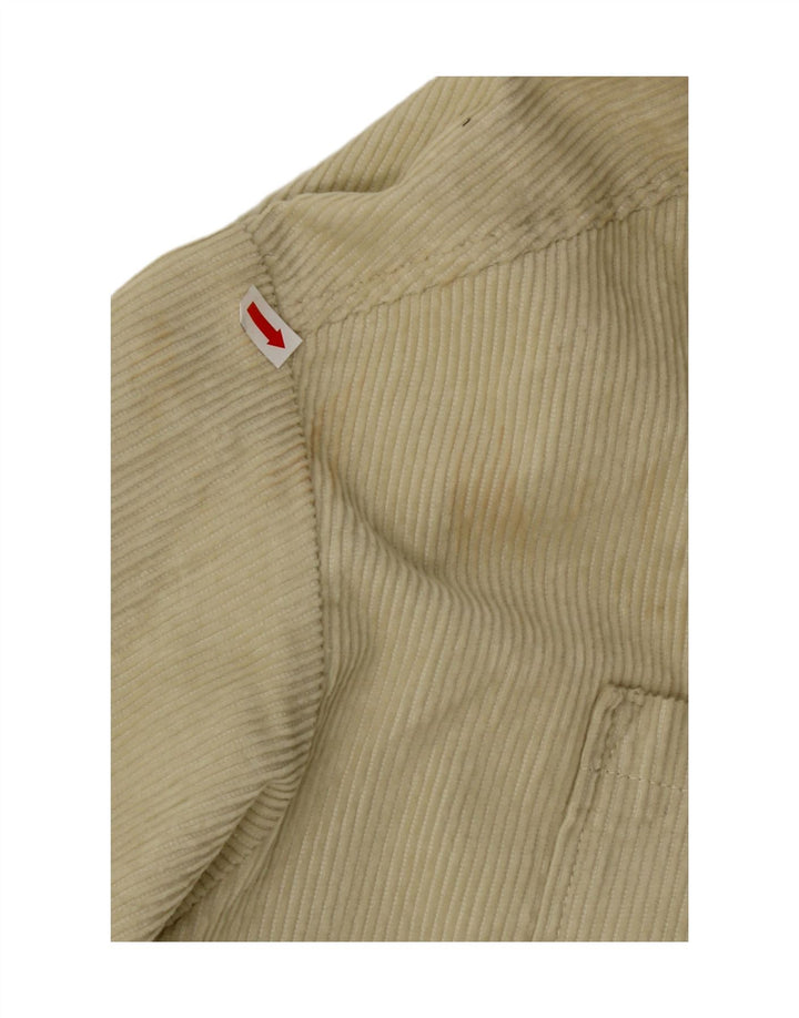 MONKI Womens Oversized Corduroy Shirt UK 10 Small Beige Cotton Vintage Monki and Second-Hand Monki from Messina Hembry 