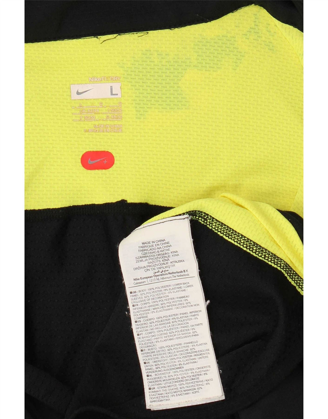Nike Træningsdragt til mænd, topjakke UK 42/44 Stor sort farveblok polyester