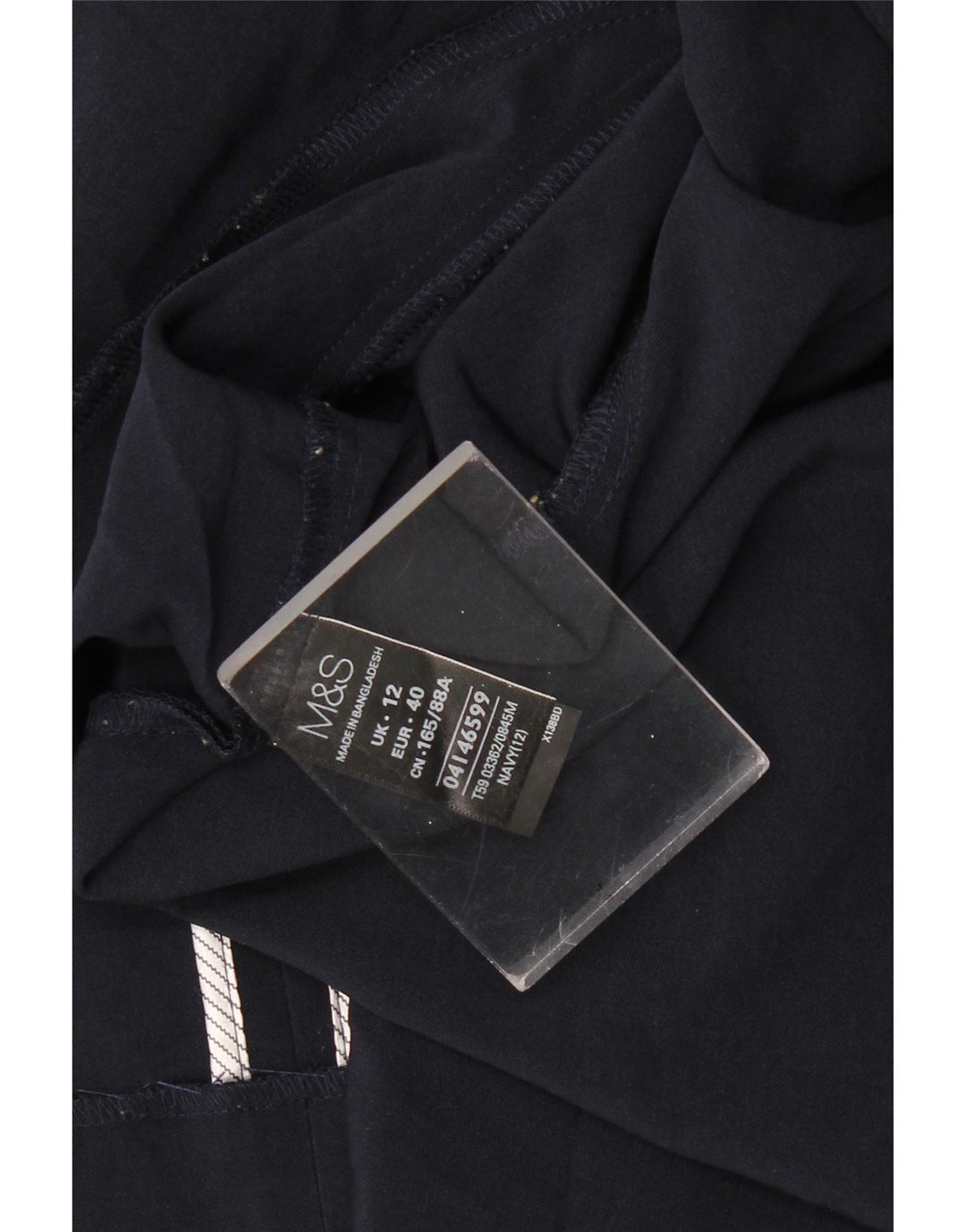 MARKS & SPENCER Åben blazerjakke til kvinder UK 12 Mellem marineblå polyester