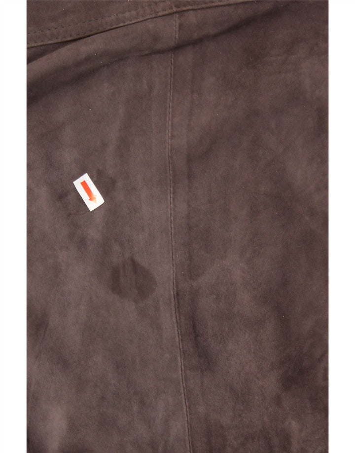 Vintage herre ruskind vindjakke UK 42 XL brunt læder