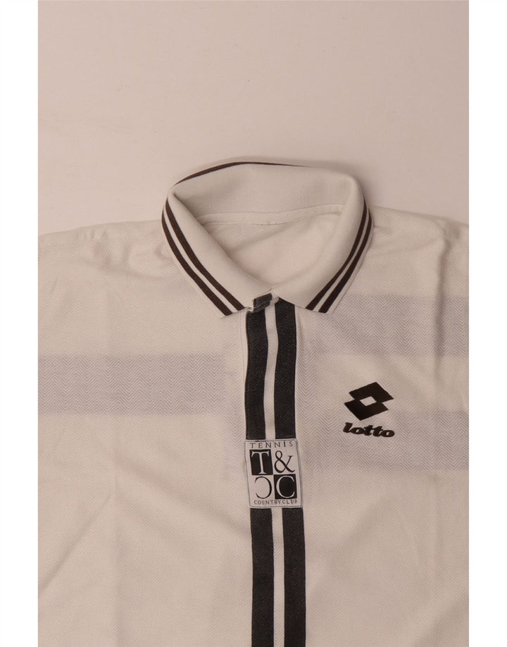 LOTTO Herre grafisk poloshirt Medium White Colourblock