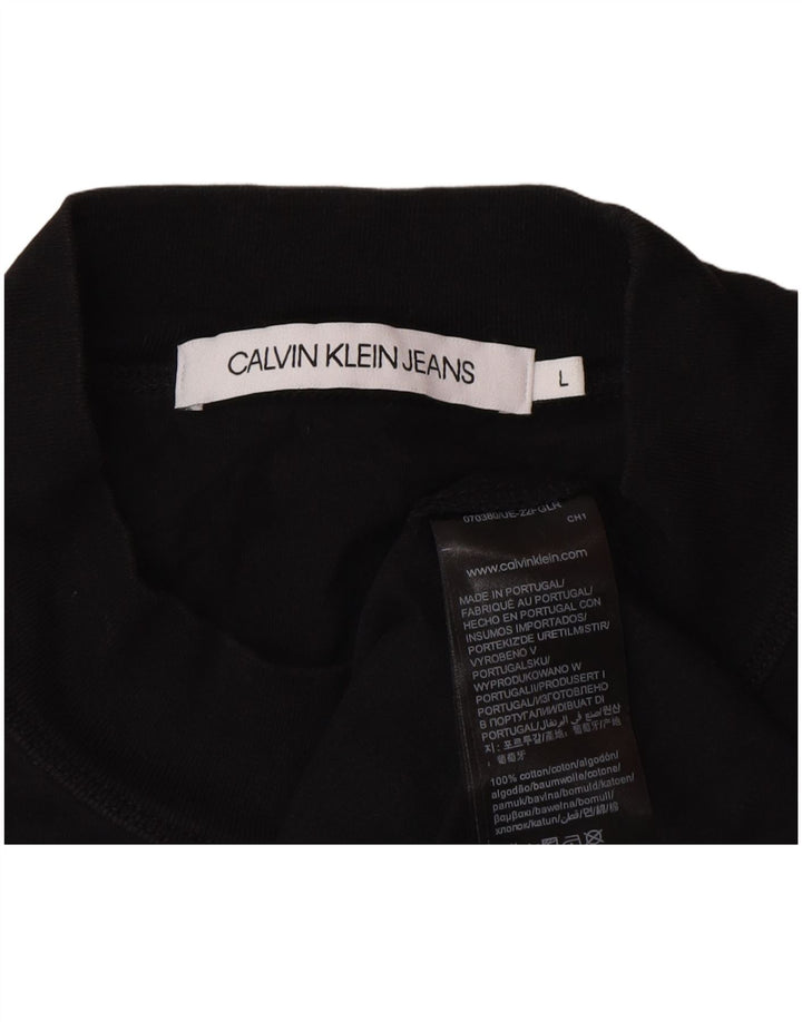 Calvin Klein Jeans Herre grafisk T-shirt Top Stor sort bomuld