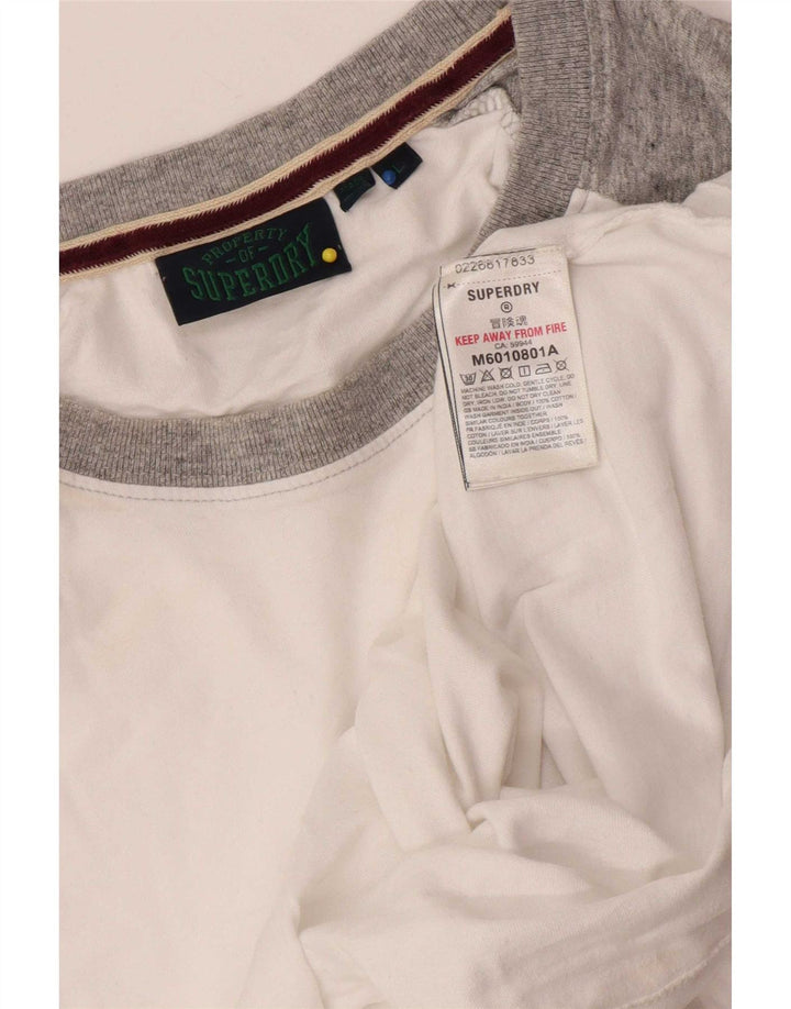 Superdry Herre Top Langærmet Stor hvid Colourblock Bomuld