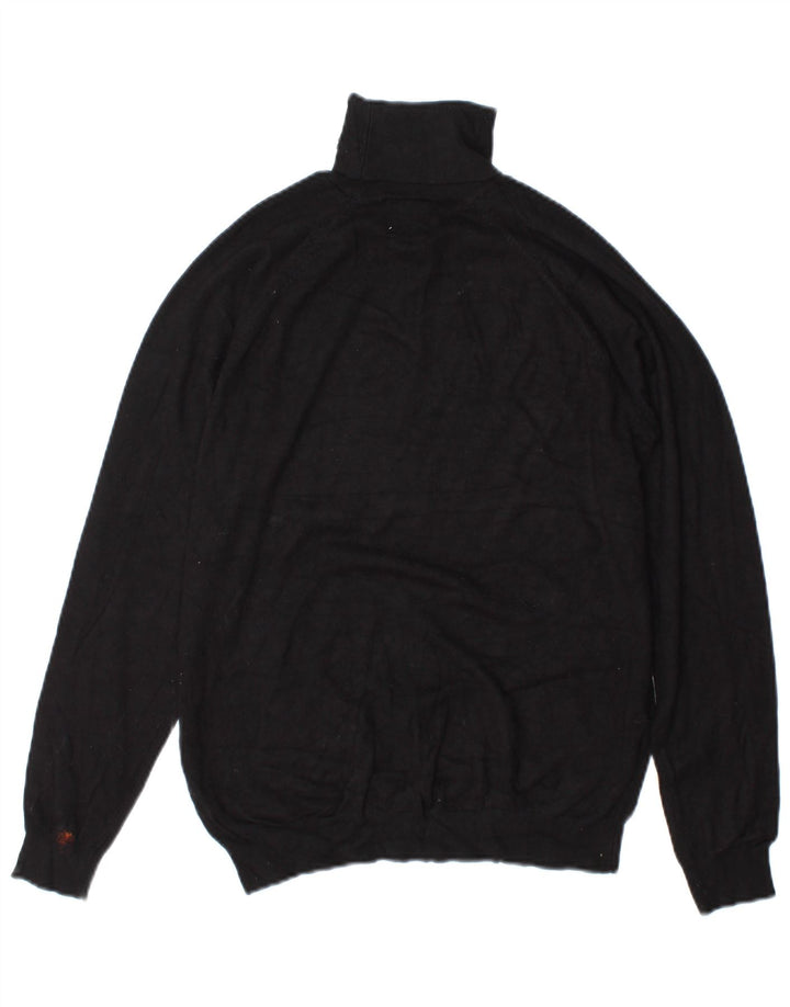 Zara Dame Rullehals Sweater UK 10 Lille Sort