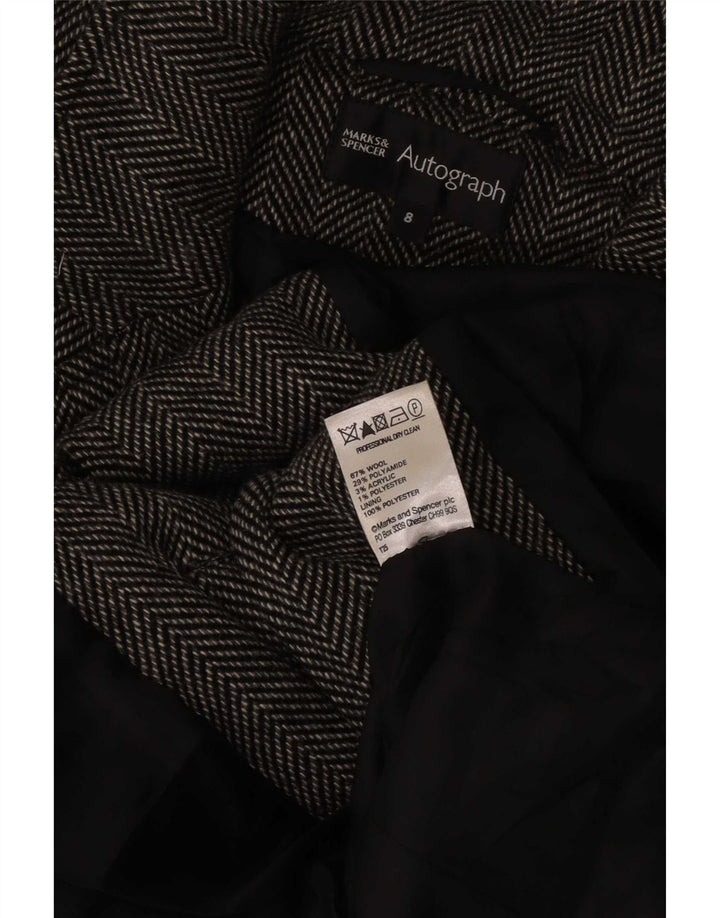 Marks & Spencer Womens Autograph Overcoat UK 8 Small Grey Sildebensuld