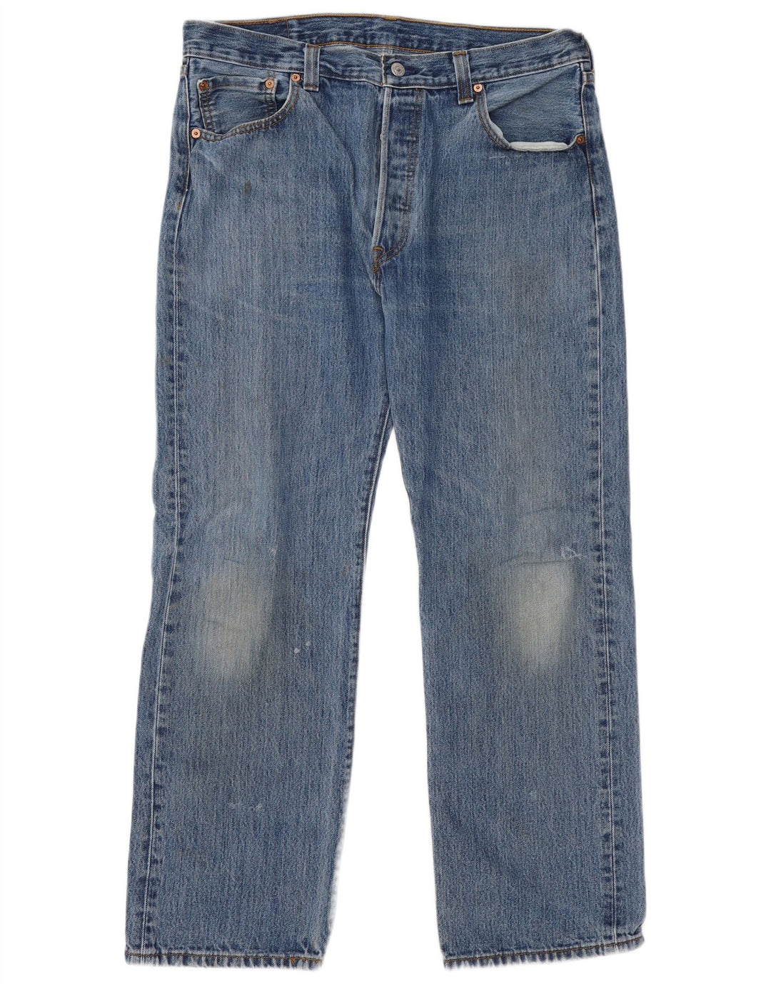 Levi's Herre 501 lige jeans W36 L30 blå bomuld