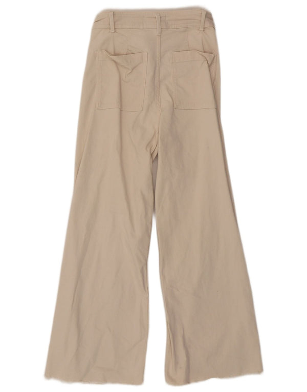 Zara Womens The Marine Straight Jeans EU 38 NSmall W28 L28 Beige Bomuld