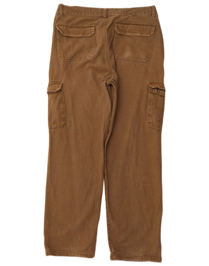 VINTAGE Straight Cargo bukser til mænd EU 52 XL W36 L30 Khaki Bomuld