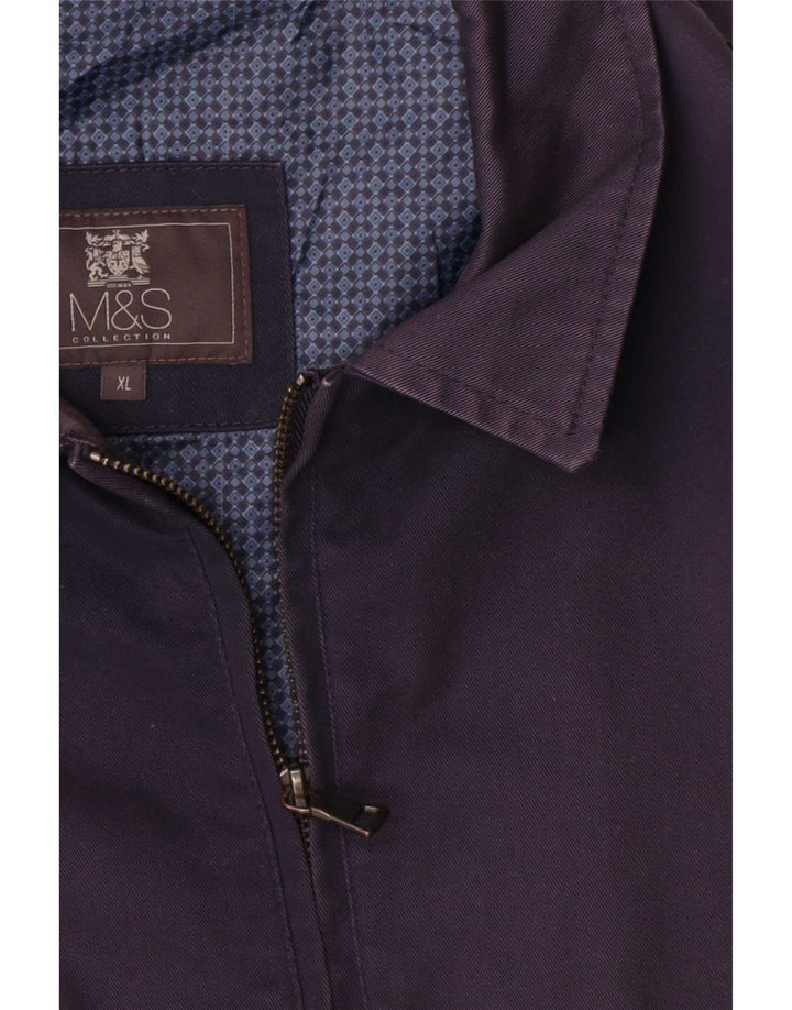 Marks & Spencer Bomber Jacket UK 42 XL Marineblå Bomuld