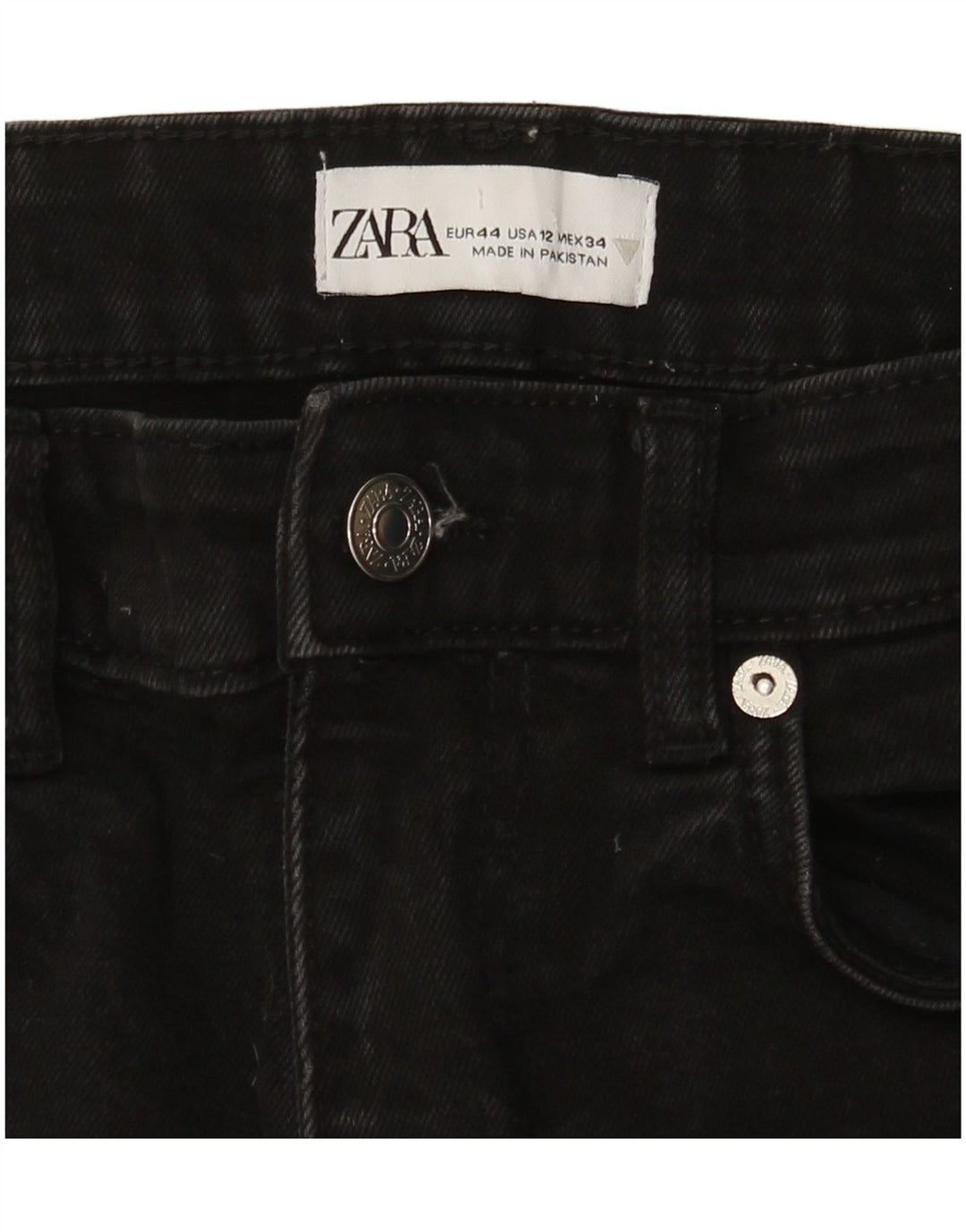 Zara Dame Bootcut Jeans EU 44 XL W34 L25 Sort