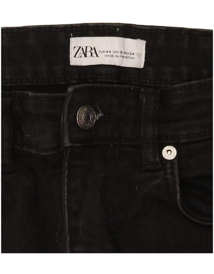 Zara Dame Bootcut Jeans EU 44 XL W34 L25 Sort