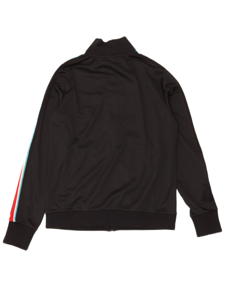 LOTTO Womens Tracksuit Top Jacket UK 16 Large Black Polyester