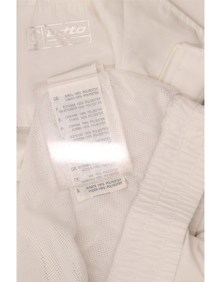 LOTTO Mens Tracksuit Top Jacket Medium White Polyester