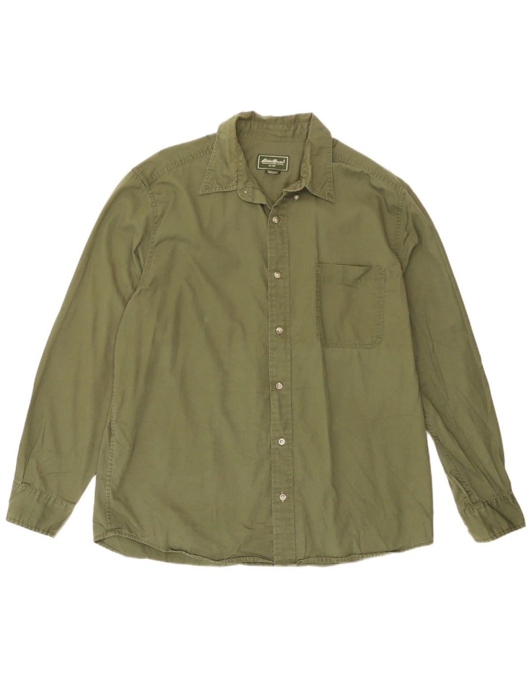 Eddie Bauer herreskjorte stor grøn bomuld