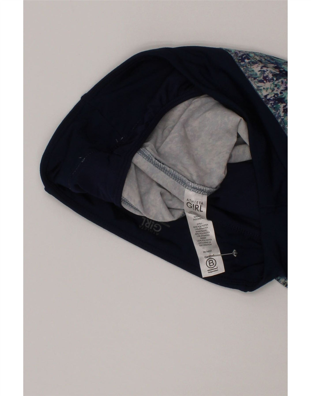 Athleta piger abstrakt mønster sportsshorts 11-12 år store marineblå
