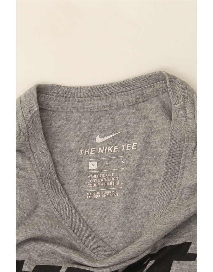 Nike Herre Athletic Cut Grafisk T-Shirt Top Medium Grå