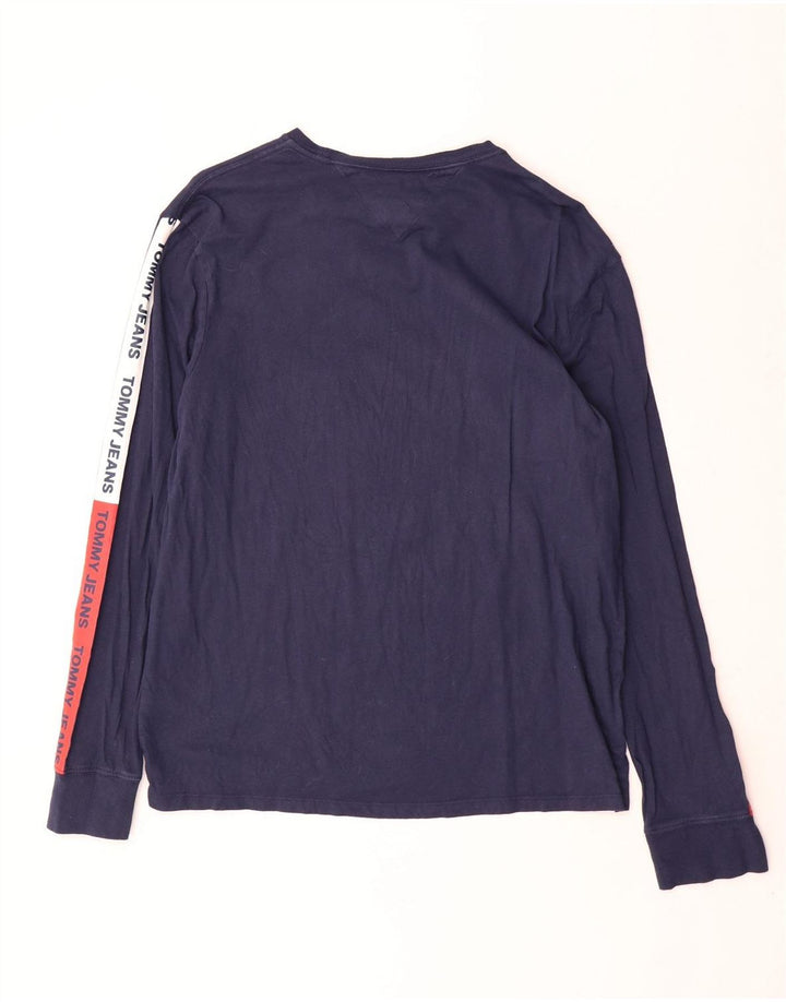 Tommy Hilfiger Herre Grafisk Top Langærmet Stor Navy Blue Colourblock