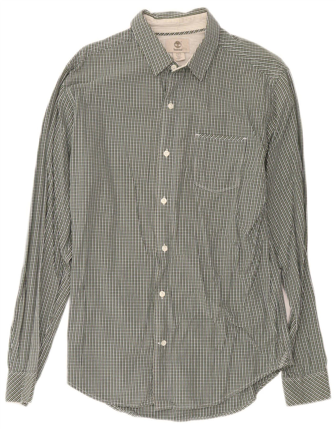Timberland Herre Slim Fit skjorte Medium Green Gingham Cotton