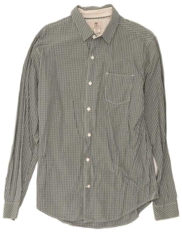 Timberland Herre Slim Fit skjorte Medium Green Gingham Cotton