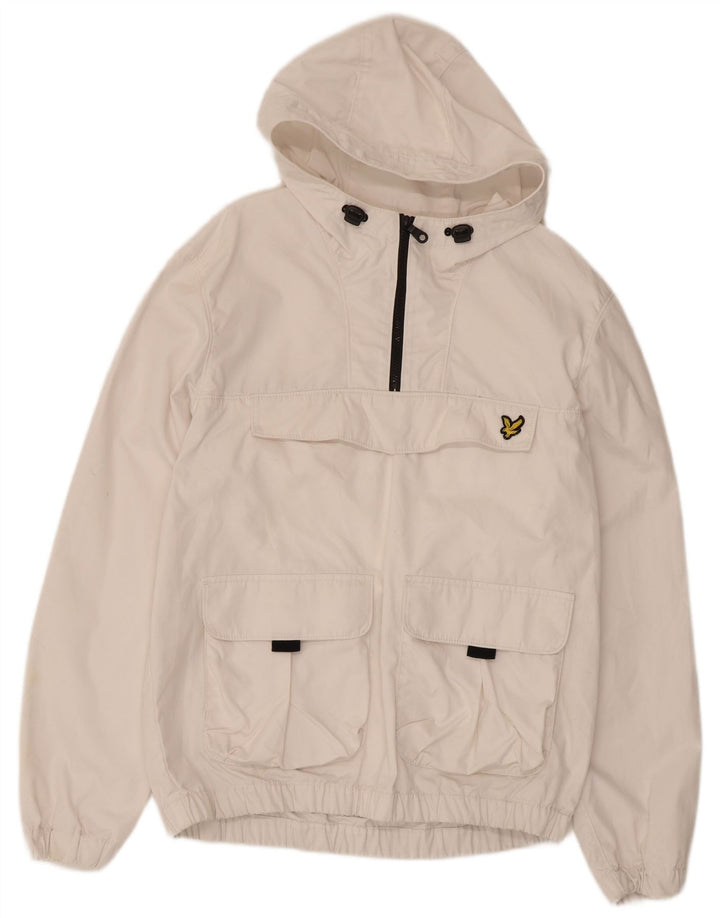 Lyle & Scott Herre Hættejakke Anorak UK 38 Medium White Polyester