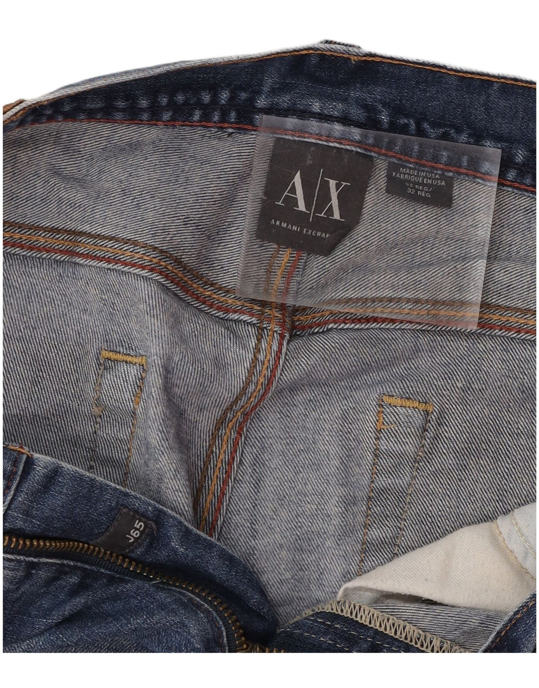 ARMANI EXCHANGE Straight jeans til mænd W32 L29 Blå bomuld