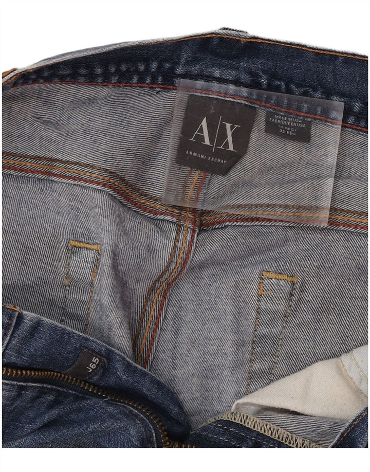 ARMANI EXCHANGE Straight jeans til mænd W32 L29 Blå bomuld