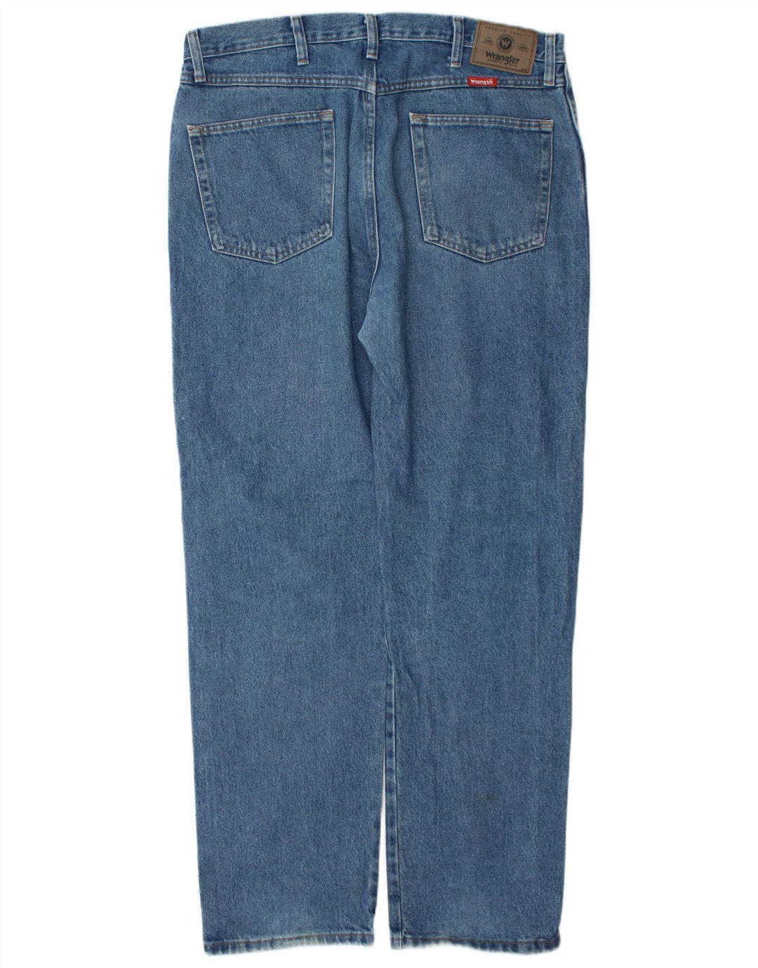 Wrangler Herre Distressed Regular Fit Tapered Jeans W36 L32 Blå Bomuld
