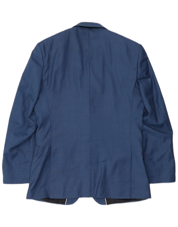 Ben Sherman Mens 2 Button Blazer Jacket UK 42 XL Blue Wool
