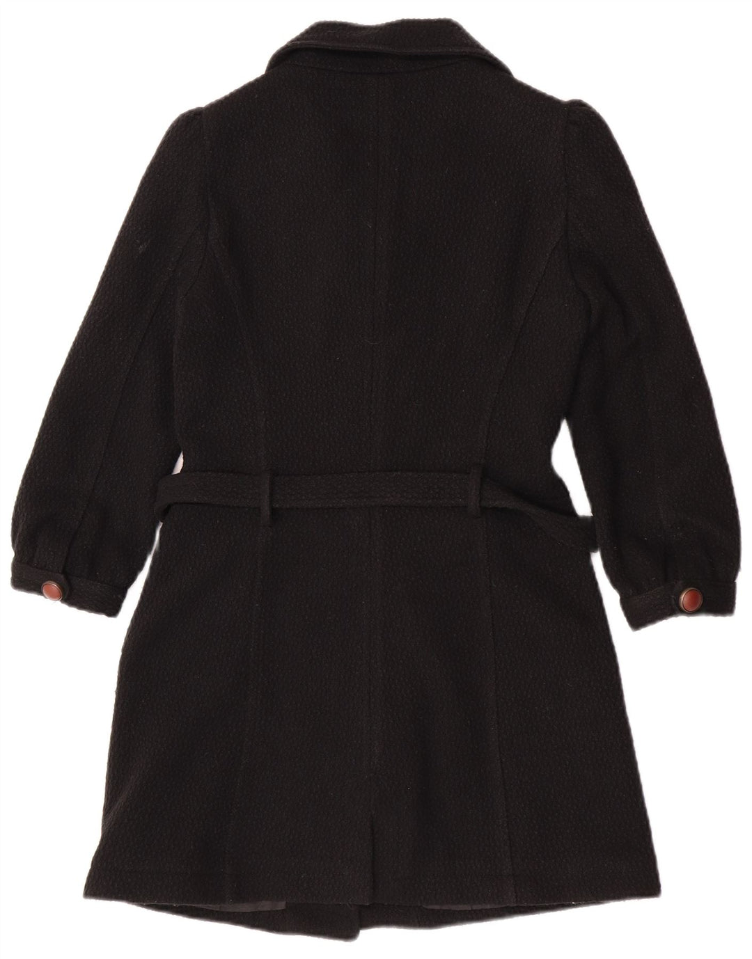 Zara Dame Overfrakke UK 12 Medium Sort Akryl