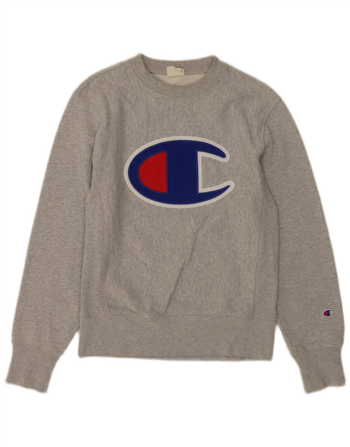 Champion Herre grafisk sweatshirt Jumper lille grå flækket bomuld