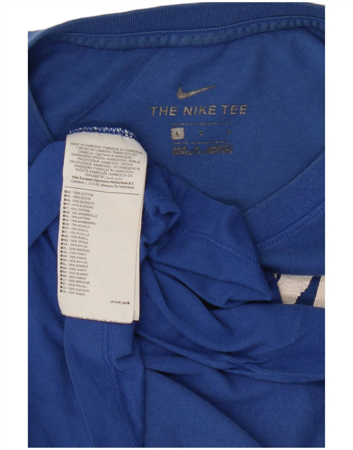 Nike grafisk t-shirt top til mænd, stor blå bomuld