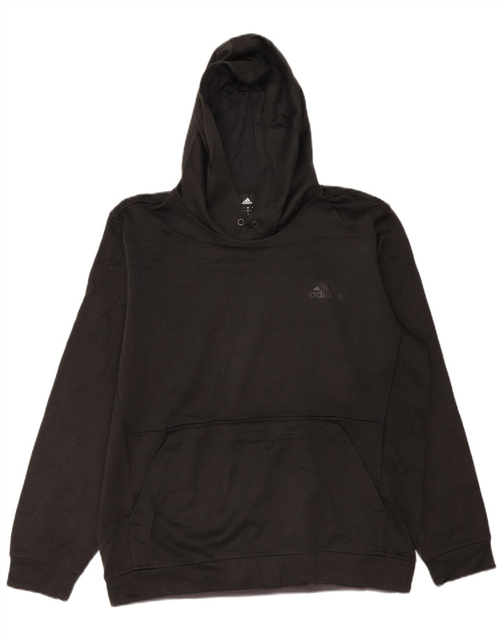 Adidas Herre Climawarm Hoodie Jumper Large Sort Polyester