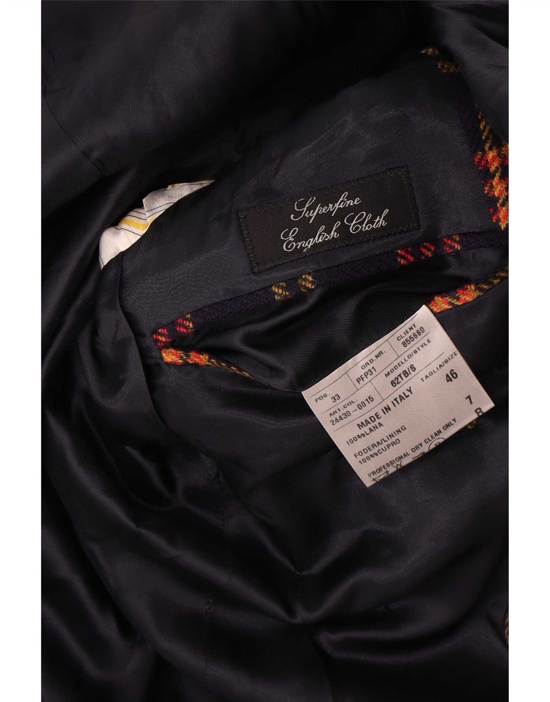 Sutor Mantellassi Herre 3 Button Blazer Jacket IT 46 Small Navy Blue Check