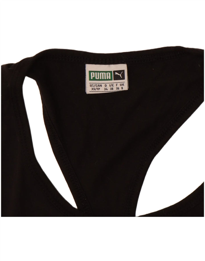 PUMA Womens Graphic Vest Top UK 8 Small Black