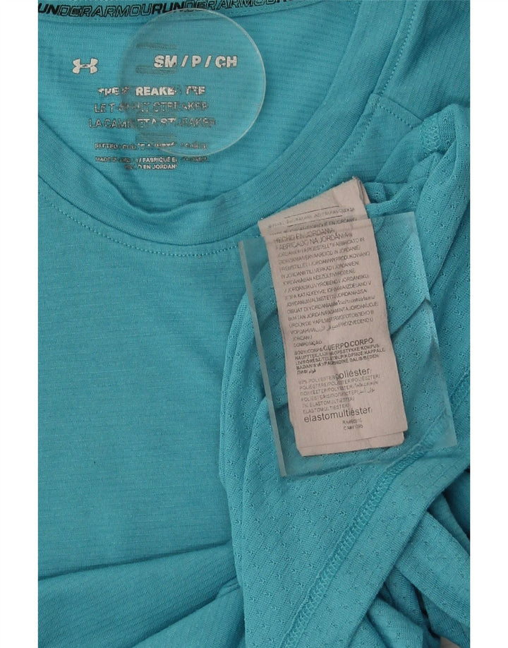 UNDER ARMOUR Mens T-Shirt Top Small Blue Polyester Vintage Under Armour and Second-Hand Under Armour from Messina Hembry 