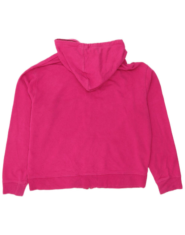 Champion Dame Grafisk Regular Fit Hættetrøje med lynlås UK 20 2XL Pink
